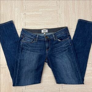 PAIGE Jimmy Jimmy Skinny Denim Mid Rise Stretch Jeans Blue